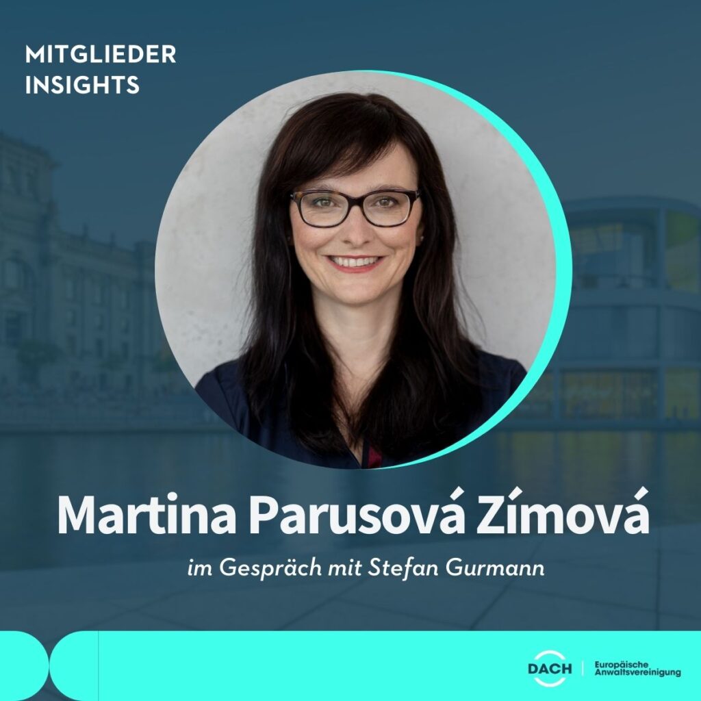 Porträt von Mgr. Martina Parusová Zímová, LL.M., Rechtsanwältin bei Accace Legal in Prag und Mitglied der DACH Europäischen Anwaltsvereinigung.