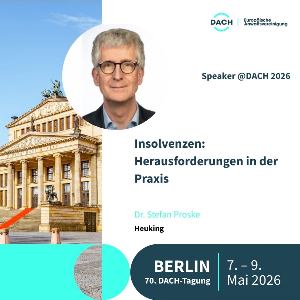 Porträt von Dr. Stefan Proske, Rechtsanwalt bei HEUKING und Referent der 70. DACH-Tagung in Berlin.